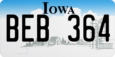 IA license plate BEB364