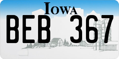 IA license plate BEB367