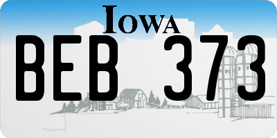 IA license plate BEB373