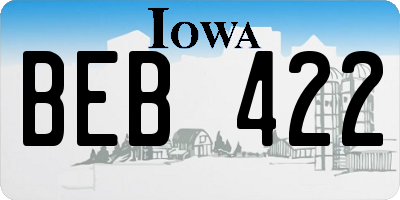 IA license plate BEB422