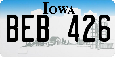 IA license plate BEB426