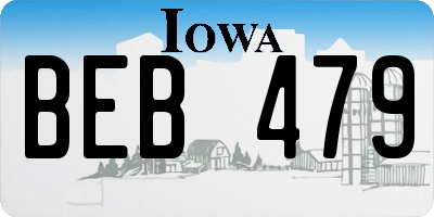 IA license plate BEB479