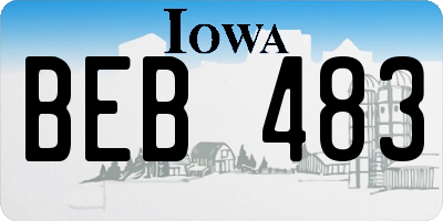IA license plate BEB483