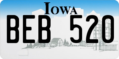 IA license plate BEB520
