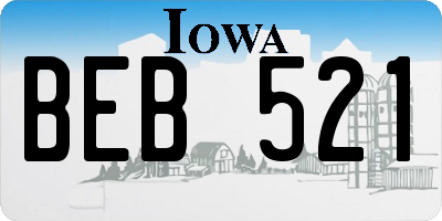 IA license plate BEB521