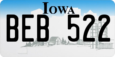IA license plate BEB522
