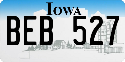 IA license plate BEB527