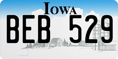 IA license plate BEB529