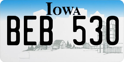 IA license plate BEB530