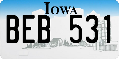 IA license plate BEB531
