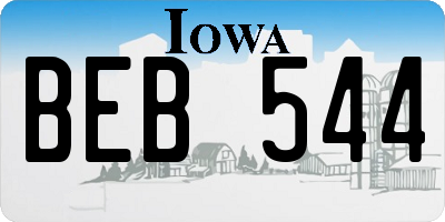IA license plate BEB544