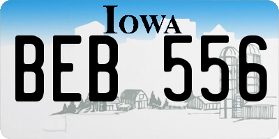 IA license plate BEB556