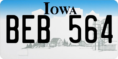 IA license plate BEB564
