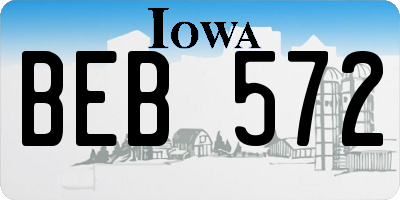 IA license plate BEB572