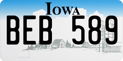 IA license plate BEB589