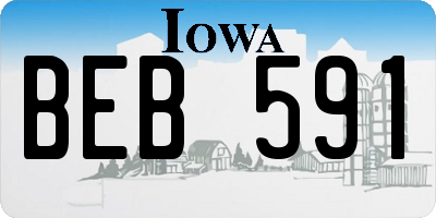 IA license plate BEB591