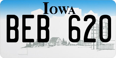 IA license plate BEB620
