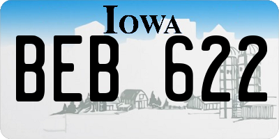 IA license plate BEB622