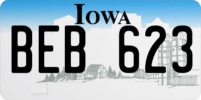 IA license plate BEB623