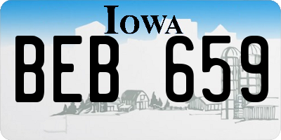 IA license plate BEB659
