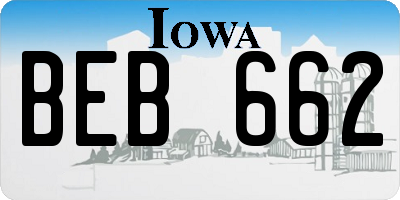 IA license plate BEB662