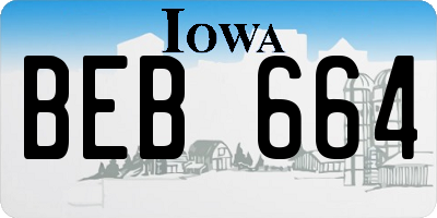 IA license plate BEB664