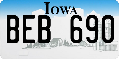 IA license plate BEB690