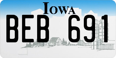 IA license plate BEB691