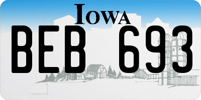 IA license plate BEB693