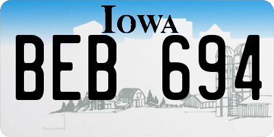 IA license plate BEB694