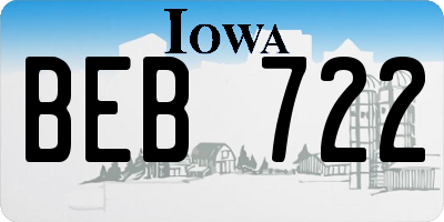 IA license plate BEB722