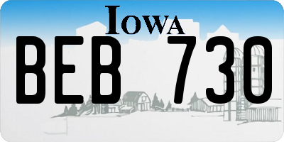 IA license plate BEB730