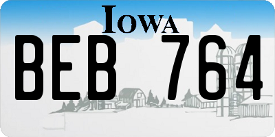 IA license plate BEB764