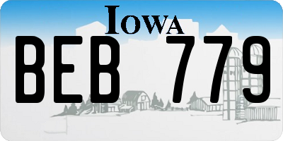 IA license plate BEB779