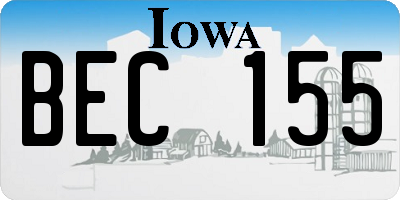IA license plate BEC155