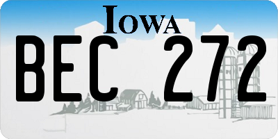 IA license plate BEC272