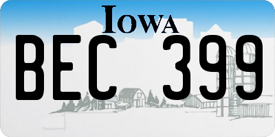 IA license plate BEC399