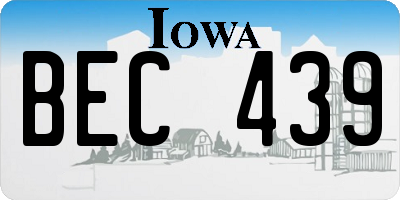 IA license plate BEC439