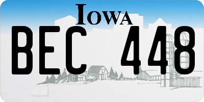 IA license plate BEC448