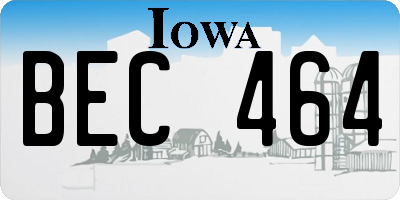 IA license plate BEC464