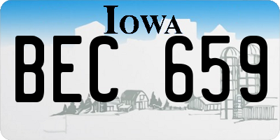IA license plate BEC659