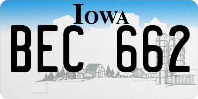 IA license plate BEC662