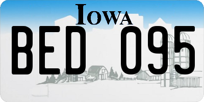 IA license plate BED095