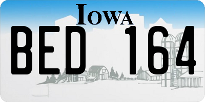 IA license plate BED164