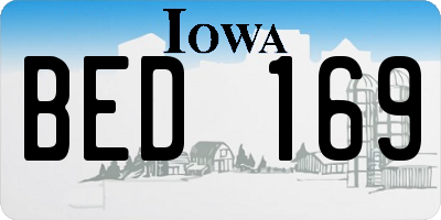 IA license plate BED169