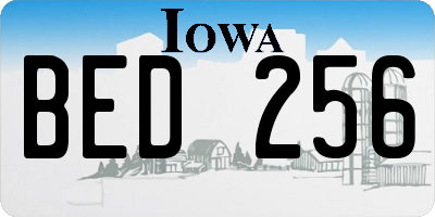 IA license plate BED256
