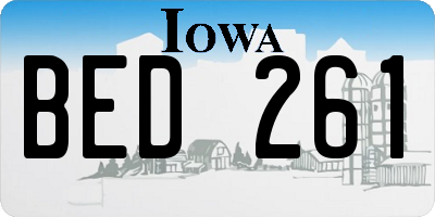 IA license plate BED261