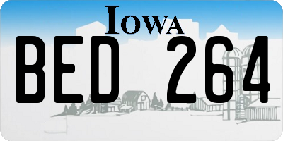 IA license plate BED264