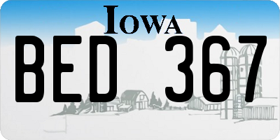 IA license plate BED367