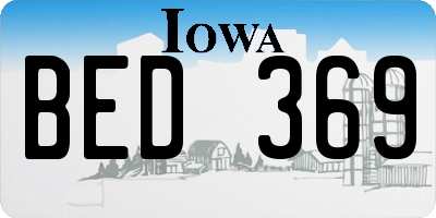 IA license plate BED369